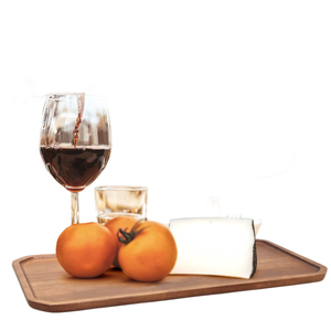 Lot de 2 plateaux rustiques en bois d'acacia pour fromage, fruits ou aliments, planches décoratives pour bijoux de cuisine ou pour table - Product Image 4