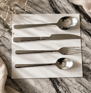 Creative Metal Stainless Steel Flatware <b>Cutlery</b> <b>Set</b> Mirror Polish 4 Pcs Premium Quality Flatware <b>Sets</b> For Restaurant Supplies - Product Image 6