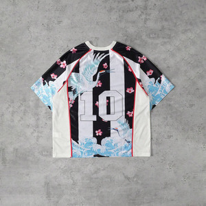 Maillot de baseball pour hommes à séchage rapide, sublimé, motif floral personnalisé, style streetwear, maillot de football américain en mesh, le plus vendu pour les équipes de club - Product Image 4