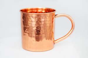 18oz Hammered Copper Moscow Mule Mug Black Plated Stainless Steel Lining <b>Metal</b> Beer Cup Cocktail Glass for Bar Party Supplier - Product Image 2