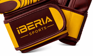 Gants de boxe IBERIA Premium jaune-brun à motif dragon, gants d'entraînement, logo personnalisé, OEM, ODM, équipement de boxe en gros - Product Image 5