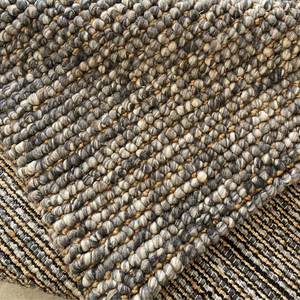 Tapis en laine à boucles épaisses, tissé à la main, abstrait et moderne, multicolore, en fibres naturelles, pour salon, taille personnalisée, écologique - Product Image 1