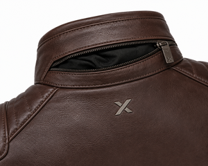 Veste de moto en cuir à capuche cachée |   Marron Vert Bleu |   Fabricant OEM ODM |   Qualité de conception haut de gamme |   Vêtements de course | - Product Image 4