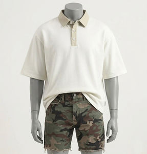 Polo de Verano para Hombre de Alta Calidad, 100% Algodón, Estilo Casual de Negocios, Color Sólido, Bordado, Manga Corta, Corte Holgado - Product Image 5