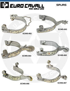 Espuelas de caballo estilo antiguo para hombre, decorativas, de acero inoxidable, con placa de cobre tallada, marca personalizada - Product Image 5