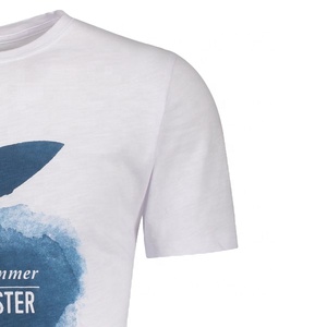 Nueva Llegada, Camiseta de Punto Personalizada con Estampado por Transferencia, Cuello Redondo, Manga Corta para Hombre, 100% Algodón Peinado Anillado - Product Image 3