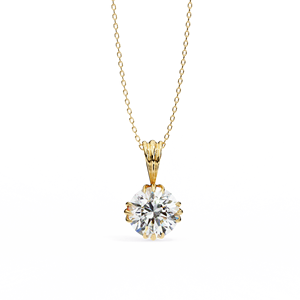 Chic 2 carats rond cultivé en laboratoire pendentif blanc cultivé en laboratoire Cvd diamants pendentif E VS1 IGI certifié - Product Image 3