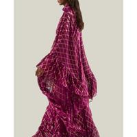 Robe de soirée élégante à col en V en coton/polyester, longueur cheville, asymétrique, coupe trapèze, unie, écologique et respirante