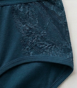 Ropa Interior Femenina de Algodón y Spandex con Ribete de Encaje Azul Marino, Transpirable, Tejido de Punto No Tejido, Ajuste Estándar, Sirius Sports Personalizado - Product Image 4