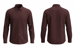 Chemise habillée en flanelle 100 % coton, coupe ajustée, col en V, boutonnée, design OEM personnalisé, tendance, décontractée, pour le travail - Product Image 3