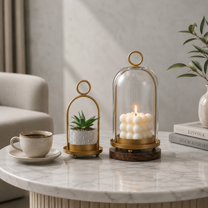 Juego de Portavelas Colgantes Modernos de Lujo en Dorado con Ganchos para Balcón, Sala de Estar, Dormitorio, Navidad y Festividades - Product Image 2