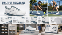 Chaussures de pickleball légères et respirantes avec semelle intermédiaire en EVA, stabilité latérale, semelle extérieure résistante à l'usure, logo personnalisé, pour sports d'été et de printemps