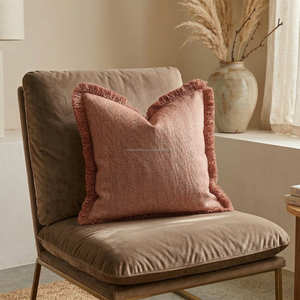 Housse de coussin décorative en terracotta avec franges, coussin d'appoint, décoration bohème, décoration de ferme, décoration intérieure - Product Image 5