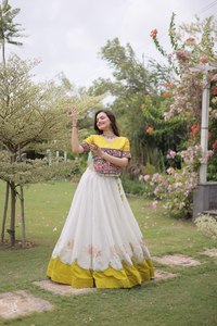 Lehenga Choli Especial para Navratri, Chaniya Choli para Mujer, Ropa Tradicional India, Lehenga Choli Nupcial de Algodón Puro - Product Image 2
