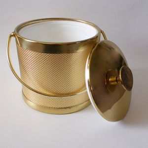 Premium quality brass ice bucket with lid tong complete set for <b>wine</b> champagne cooling stylish entertaining solution - Product Image 3