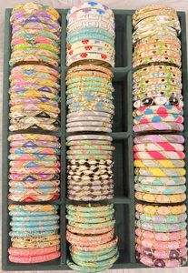 Wholesale Metal Multi <b>coloured</b> Bangles <b>Set</b> with Floral Pattern Indian Style Stacking Bracelet Jewelry for Women - Product Image 4