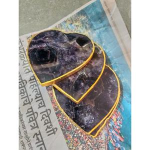 Wholesale Natural Amethyst Heart Coasters Feng Shui <b>Kitchen</b> <b>Accessories</b> China Letters Pin Table Coaster Home Decoration - Product Image 3