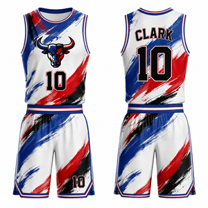 Tenue de basketball en polyester personnalisée en gros pour clubs sportifs, joueurs, entraîneurs, maillots de match, tenues de terrain, pour le dribble sur le terrain de basket - Product Image 6