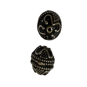 Perles fines en argent sterling de 9 mm, perles ethniques en argent sterling, fabricant de perles et composants en argent pour la fabrication de bijoux - Product Image 1