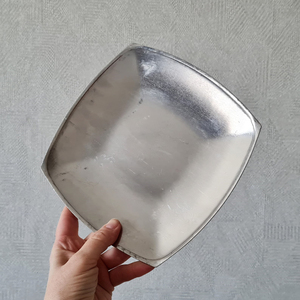 Plateau de service alimentaire carré en acier inoxydable de qualité supérieure, accessoires de cuisine en nickel, plateau à café et à thé - Product Image 2