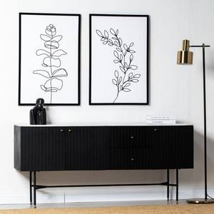 Buffet à lattes en bois de manguier noir Vandana Pebble Nova pour des intérieurs et extérieurs modernes et élégants - Product Image 3