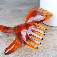 Peine de masaje de resina de lujo para terapia relajante del cuero cabelludo y herramienta de cuidado del cabello para profesionales de salones de belleza - Product Image 5