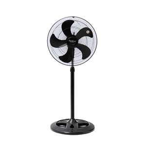Ventilateur sur pied LED de luxe, 16 pouces, en plastique, avec interrupteur, flux d'air haute vitesse, réglages robustes, design carré, vente en gros - Product Image 1