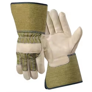 Gants de sécurité industriels en cuir de vachette pleine fleur antidérapants de qualité supérieure 11 oz personnalisables et durables pour la construction - Product Image 3