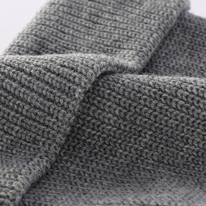 Unisex Rib Knit Beanie <b>Hat</b> Solid Gray Winter Cap Casual Style 100% Acrylic Computer Knitted for Adults - Product Image 6
