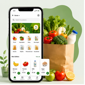 Servicios de Desarrollo de Aplicaciones Móviles para Tiendas de Comestibles en Línea, Soluciones de Entrega y Venta Minorista - Product Image 1