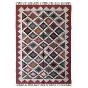 Tapis coloré pour la maison, tissage plat personnalisé en jute et laine, tapis kilim adaptés au salon, à la chambre et à la chambre d'enfant - Product Image 2