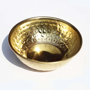 Handcrafted Brass Serving Bowl <b>Set</b> of 5 Modern Golden Glossy Finish Bowls Durable Light Wright for Home & Kitchen - Product Image 2