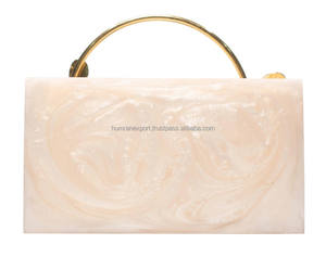 Handle Resin Ladies Evening Clutch <b>Bag</b> <b>for</b> Party and <b>Weddings</b> From India Bridal Clutch Collection Marble Clutches - Product Image 2