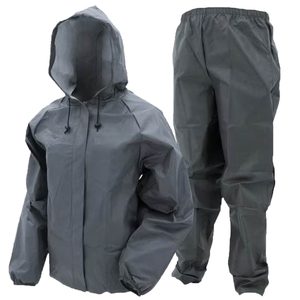 Men's Waterproof Windproof 100% Polyester Rain Suit 2-Piece Set with Zipper High quality Customizable 2pcs in Cheap Prices - Product Image 3