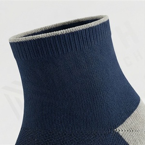 Crew <b>Socks</b> Solid Navy Blue Breathable Polyester Spandex <b>Running</b> Athletic <b>Socks</b> for Adults Summer Use - Product Image 4