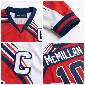 Jersey de Hockey sobre Hielo Sublimado Personalizado para Hombre, Uniformes Deportivos de Malla de Poliéster de Alto Rendimiento con Nombre y Número del Jugador, Etiqueta OEM - Product Image 4