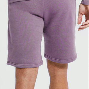 Ensemble sweat à capuche et short pour homme, color block, fermeture éclair, logo personnalisé, molleton de coton, tenue décontractée d'hiver - Product Image 2