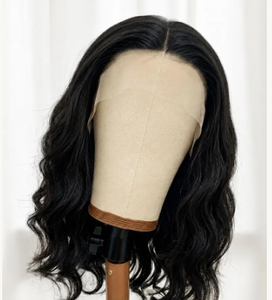 Peluca Sintética Negra Natural Ondulada de Primera Calidad con Flequillo, Sin Pegamento, Hecha a Máquina, de Alta Densidad, Larga, para Cosplay o Uso Diario - Product Image 6