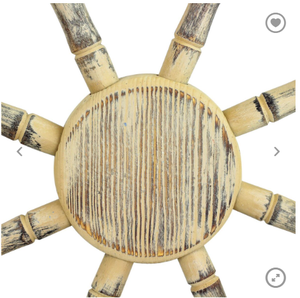 Décoration murale en bois de pin nautique, roue de bateau pirate vintage, volant marin pour la maison ou le bureau - Product Image 2