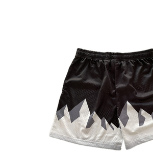 Pantalones Cortos de Baloncesto de Malla Negros y Blancos de Calidad Premium Personalizados, Nuevo Estilo Vintage de Moda, Atuendo de Verano Unisex para un Uso Cómodo - Product Image 5