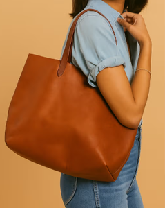 Vintage Leather Shoulder <b>Bag</b> <b>Large</b> Capacity Crossbody Tote for Daily Use - Product Image 3