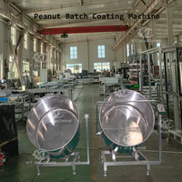 Machine de revêtement rotative pour wasabi, cacahuètes et amandes, capacité 35-40 kg/lot, machine de revêtement pour cacahuètes enrobées de peau de poisson, pour le revêtement de monomères