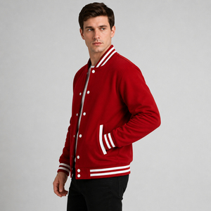 Fashion forward varsity <b>jacket</b> built with premium softness and durable structure for modern casual and sporty daily dressing - Product Image 2