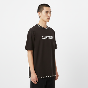 Custom <b>Stud</b> T-<b>Shirt</b> Short Sleeve Crew Neck Regular Fit Casual Tee Wholesale High Quality T-<b>Shirt</b> For Men - Product Image 4