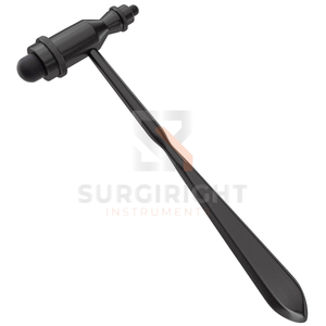 Marteau de réflexe neurologique Tromner tout noir à pointe affûtée, outil professionnel de réponse cutanée, certifié CE, classe chirurgicale - Product Image 5