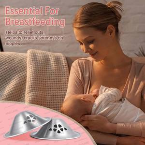 Copas de lactancia recubiertas de plata, copas reutilizables para recolección de leche materna |   Protectores de Pezones para Lactancia de Vaslcare - Product Image 5