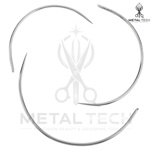 Aiguilles à extensions capillaires courbées de type C, en acier inoxydable robuste, pour kit d'extensions de salon – Fourniture directe usine - Product Image 4