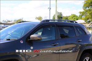 HIC Weathershield Aluminum Alloy Wind Deflector for Cherokee 14-21 Car <b>Window</b> Visor Door <b>Vent</b> Shield Luxury Style - Product Image 3