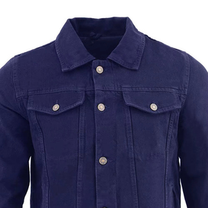 Wholesale Price Eco Friendly <b>Denim</b> <b>Jacket</b> <b>Mens</b> Slim Fit Stylish Low MOQ <b>Denim</b> <b>Jackets</b> Turn Down Collar Pocket Style - Product Image 2