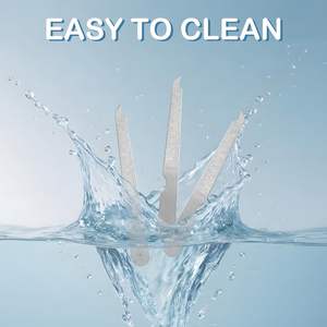 Ensemble de 3 limes à ongles en acier inoxydable Zebra |   Outil de manucure durable à double face, à pointe incurvée et pointue, pour salon et usage domestique - Product Image 2